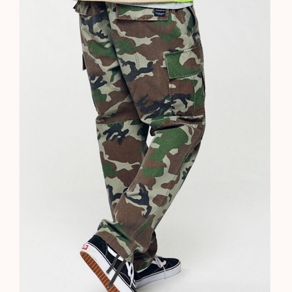 Pacsun Mens Workwear Faded Camo Baggy 